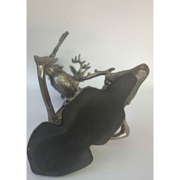 Vintage Avant Guard Whimsical Etched Pewter Animal Sculpture - Picture 8 of 8